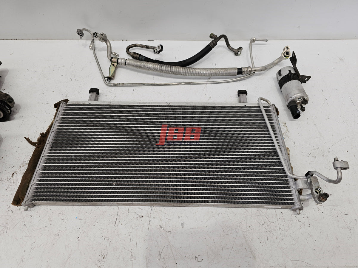NISSAN SKYLINE R33 AIR CON CONDENSER COMPRESSOR & BRACKET AC LINES GTS ...