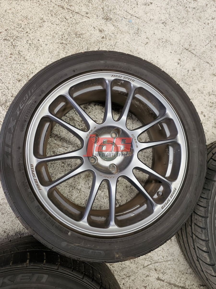 Final Rims JDM STYLE WHEELS FINAL SPEED GEAR R RIMS 17 INCH 5X114.3 EVO 7 8 9 CT9 ...
