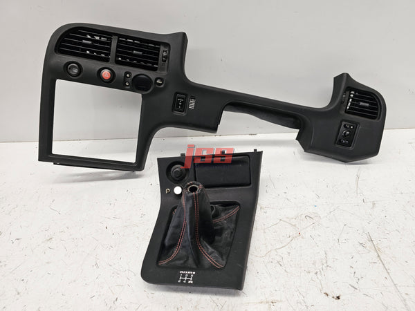 NISSAN SKYLINE R33 STEREO FACIA RADIO SURROUND DASH TRIM GEAR TRIM S2 1996 GTR