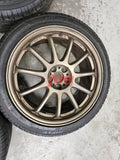WORK EMOTION 11 R WHEELS 18 INCH RIMS 5X100 WRX STI