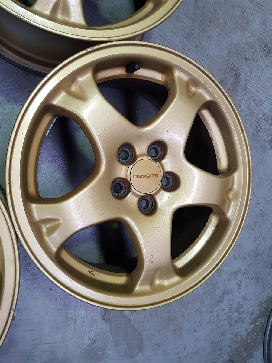 SUBARU IMPREZA WRX STI WHEELS GC8 16X7 OFFSET 53 STANDARD RIMS 5X100 ...